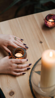 Sacred Candle Meditation and Manifestation Spiritual Aesthetic Wallpaper