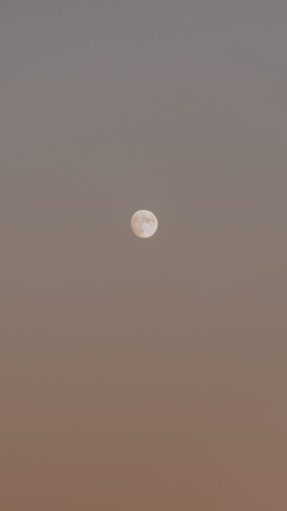 Minimalist Waxing Gibbous Moon Aesthetic Spiritual Phone Wallpaper