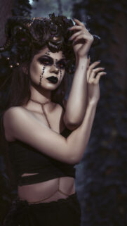 Mystic Scorpio Zodiac Queen Aesthetic Dark Fantasy Wallpaper