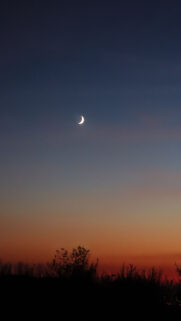Waxing Crescent Moon Spiritual Energy Aesthetic Mobile Wallpaper