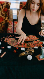 Mystical Tarot Reading and Crystal Healing Energy Divination Wallpaper