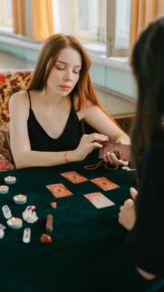 Mystical Tarot Reading and Spiritual Manifestation Ritual Wallpaper