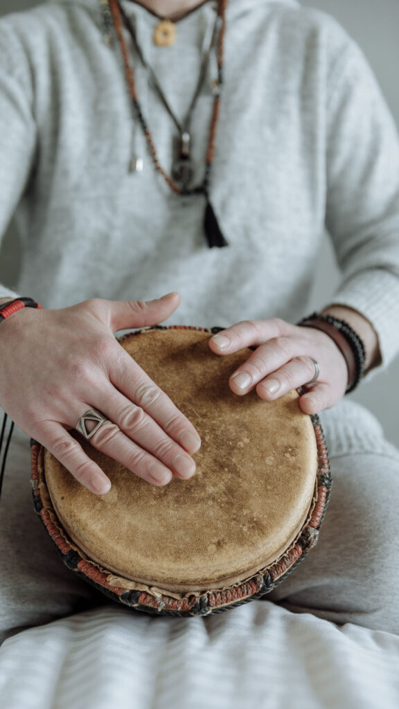 Rhythmic Grounding and Spiritual Resonance Djembe Drum Wallpaper