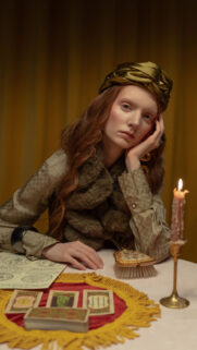 Mystical Tarot Reader Aesthetic for Divination and Intuition Wallpaper