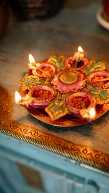 Divine Diya Light Mandala Spiritual Energy Aesthetic Mobile Wallpaper