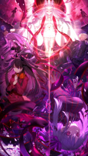 Epic Fate Stay Night Heaven Feel Anime Wallpaper featuring Rin Tohsaka and Sakura Matou