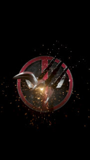 Deadpool and Wolverine Clash Symbol Mobile Wallpaper