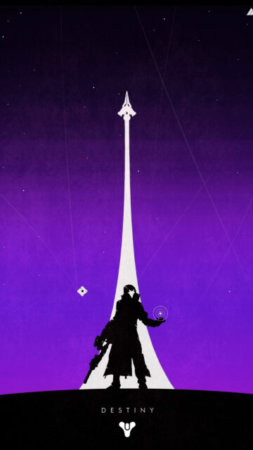 Destiny Warlock Minimalist Silhouette Mobile Wallpaper