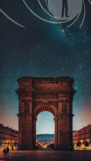James Bond 007 Nighttime Triumphal Arch Mobile Wallpaper