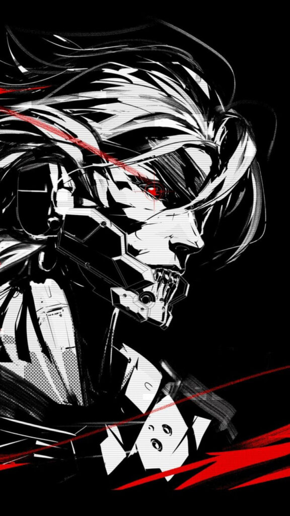 Raiden Cybernetic Cyborg Anime Style Mobile Wallpaper