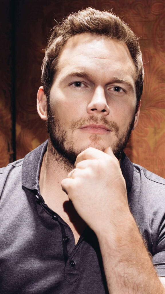 Chris Pratt Close-Up Portrait Mobile Wallpaper