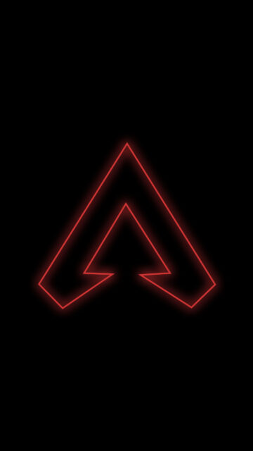 Minimalist Apex Legends Red Neon Logo Mobile Wallpaper