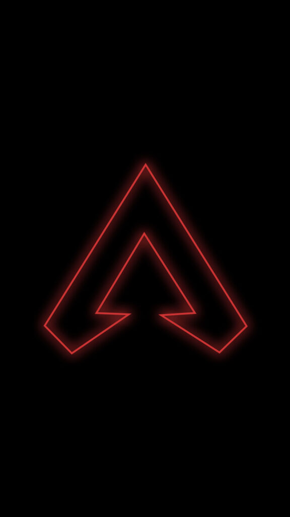 Minimalist Apex Legends Red Neon Logo Mobile Wallpaper