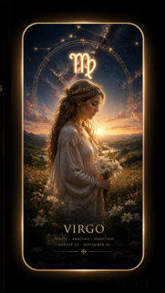 Elegant Virgo Zodiac Sign Aesthetic and Astrology Traits Wallpaper