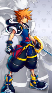 Kingdom Hearts Sora Heroic Stance Mobile Wallpaper