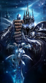 The Lich King Frostmourne Fantasy Art Mobile Wallpaper