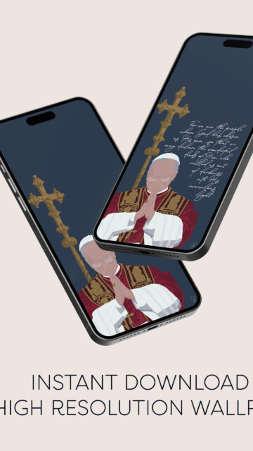Pope John Paul II Catholic Faith and Spiritual Light Mobile Wallpaper