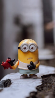 Cute Minion Toy Close-up Portrait Mobile Wallpaper
