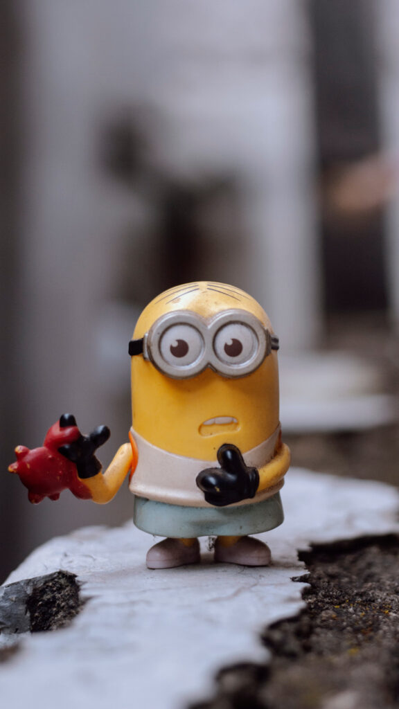 Cute Minion Toy Close-up Portrait Mobile Wallpaper