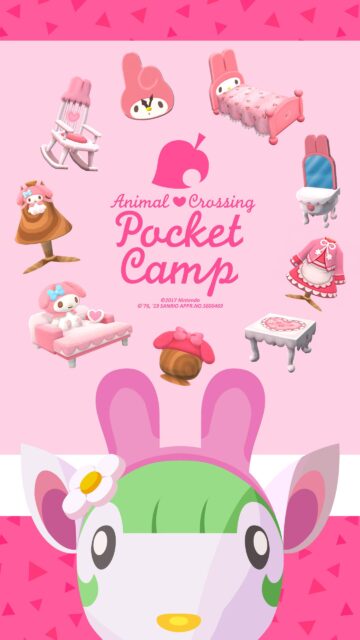 Sanrio Animal Crossing Pocket Camp Phone Wallpaper