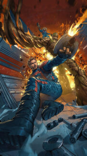 Guardians of the Galaxy Action Heroes Mobile Wallpaper