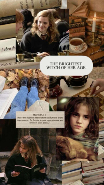 Hermione Granger Aesthetic Collage Mobile Wallpaper