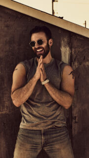 Portrait of a Bearded Man Wearing Sunglasses Mobile Wallpaper