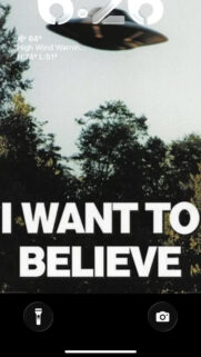 I Want to Believe UFO Poster Mobile Wallpaper