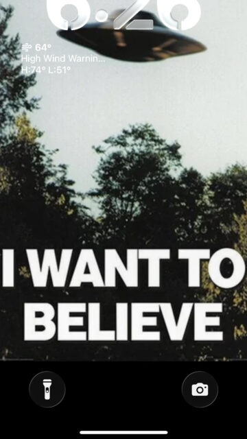 I Want to Believe UFO Poster Mobile Wallpaper