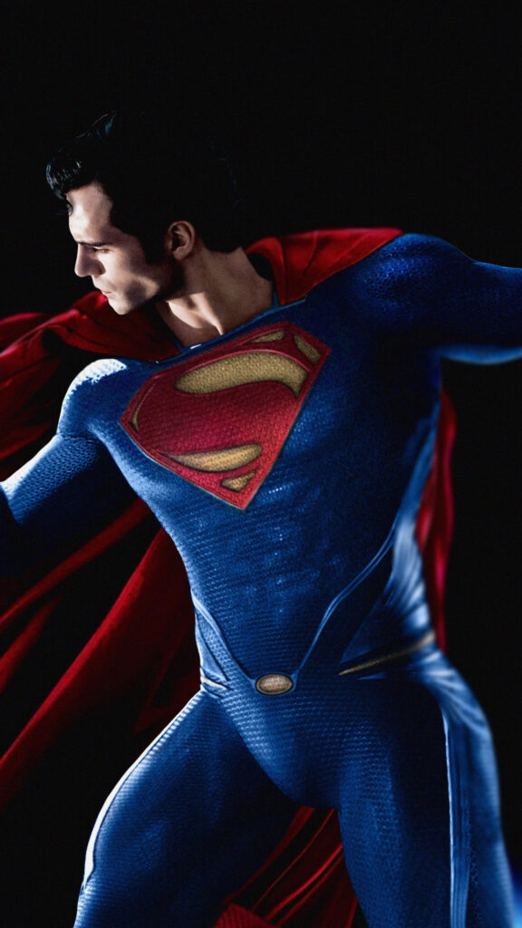 Superman Cinematic Profile Shot 4K Mobile Wallpaper