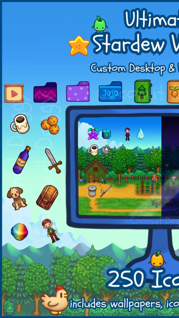 Stardew Valley Pixel Art Desktop and Mobile Wallpaper