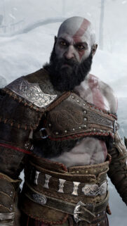 Kratos God of War Ragnarok Portrait Mobile Wallpaper