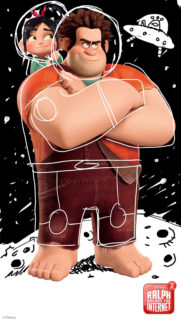 Wreck-It Ralph and Vanellope Doodle Mobile Wallpaper