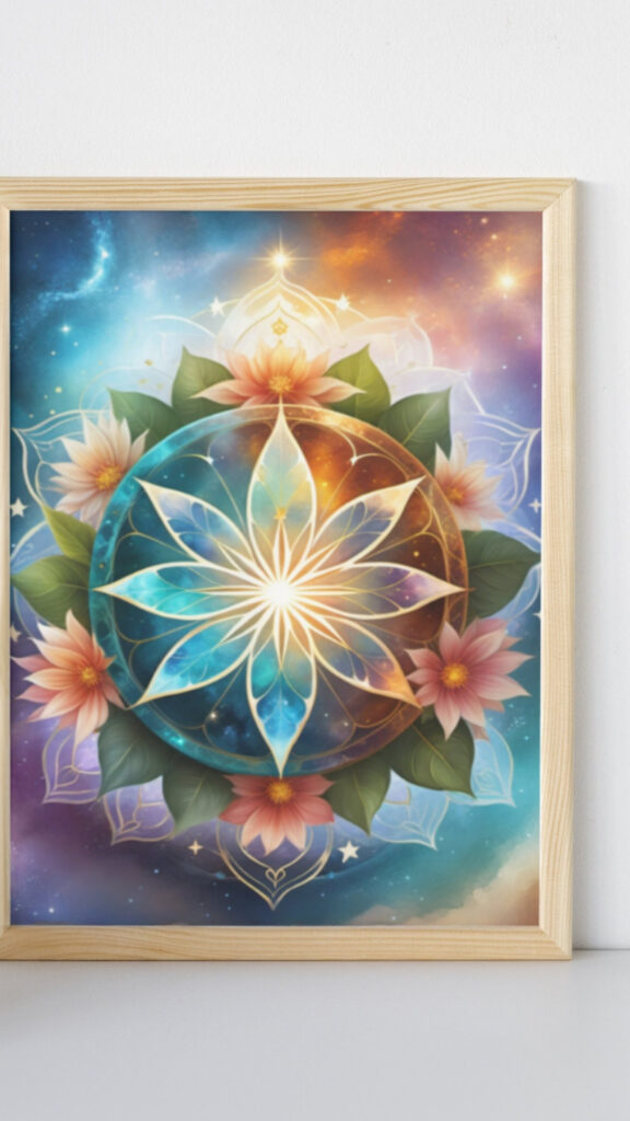 Sacred Geometry Lotus Flower Mandala Energy Healing Spiritual Wallpaper