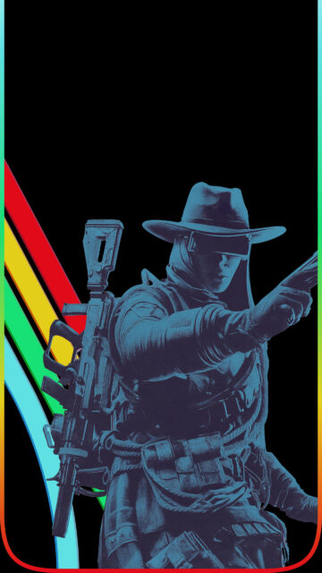 Cyberpunk Gunslinger Action Style Mobile Wallpaper