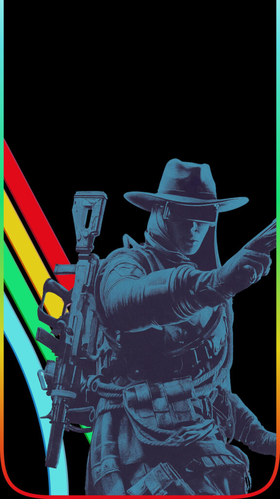 Cyberpunk Gunslinger Action Style Mobile Wallpaper