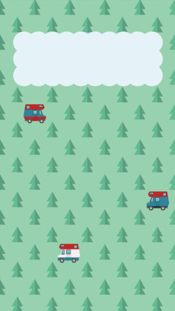 Minimalist Forest Camper Van Mobile Wallpaper
