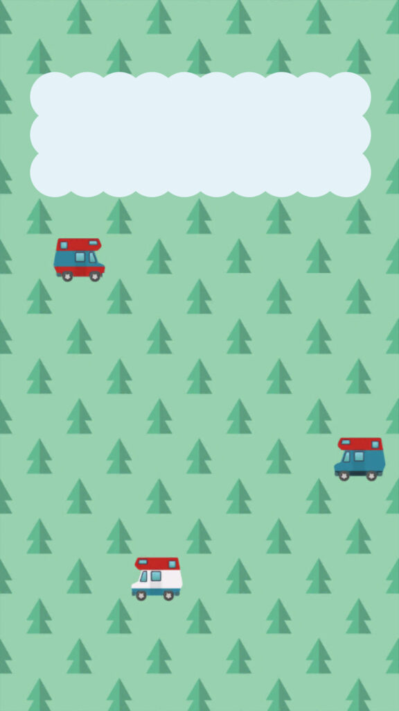 Minimalist Forest Camper Van Mobile Wallpaper