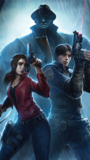 Claire and Leon Resident Evil Mobile Wallpaper