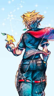 Sora Kingdom Hearts Starry Sky Mobile Wallpaper