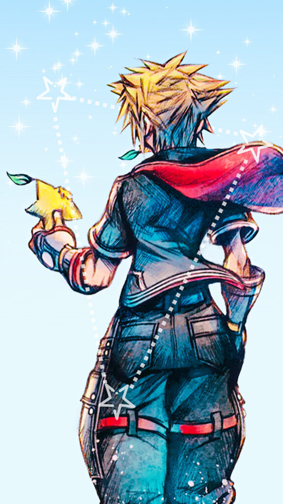 Sora Kingdom Hearts Starry Sky Mobile Wallpaper