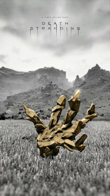 Golden Crystal Hand Death Stranding Mobile Wallpaper