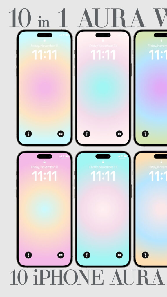 Aura Gradient Energy iPhone Backgrounds: Minimalist Manifestation Wallpaper