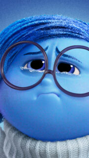 Sadness from Inside Out Close-up 4K Mobile Wallpaper