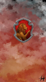 Gryffindor House Lion Emblem Mobile Wallpaper