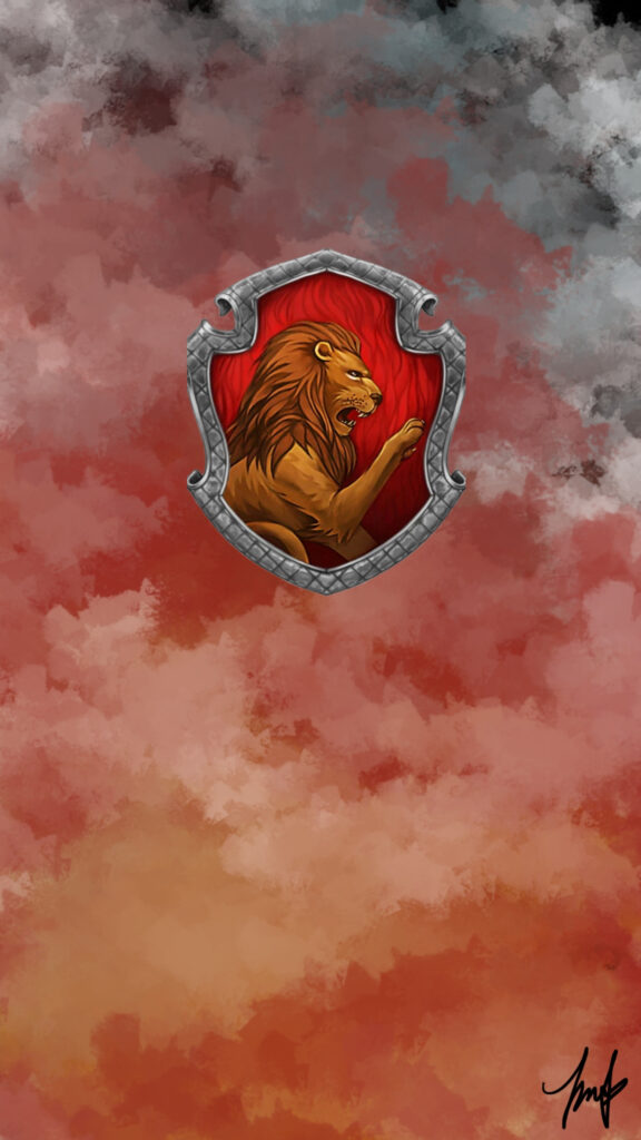 Gryffindor House Lion Emblem Mobile Wallpaper