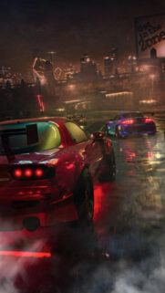 Red Mazda RX-7 Street Racing Mobile Wallpaper