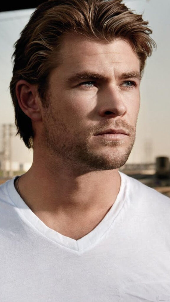 Portrait of a Handsome Man with Styled Hair Mobile Wallpaper