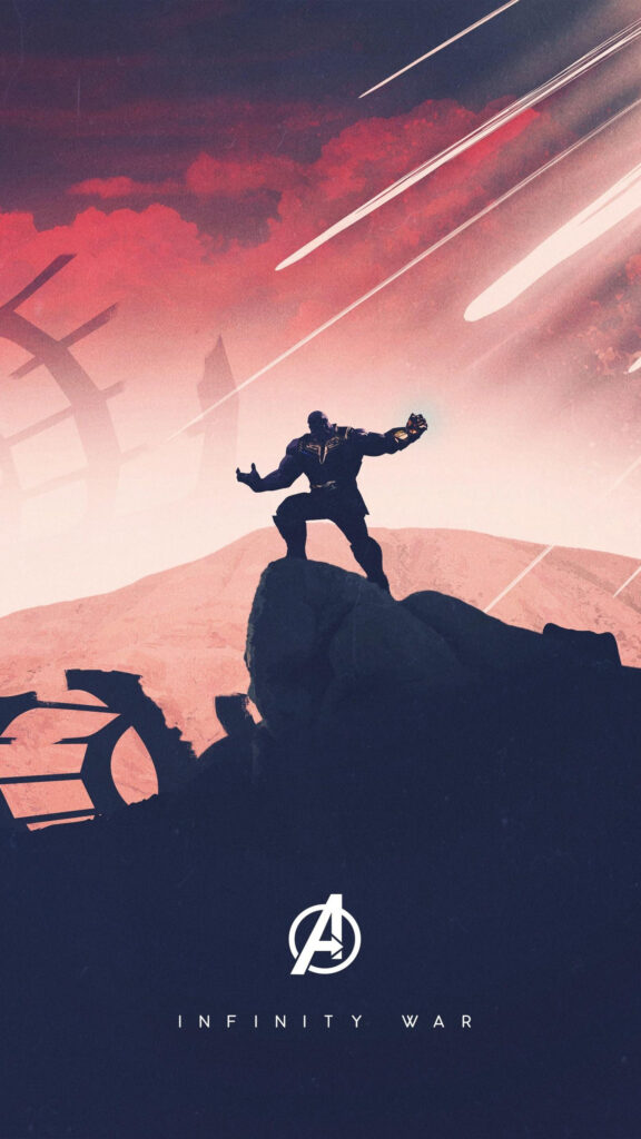 Thanos Standing on Titan Mobile Wallpaper