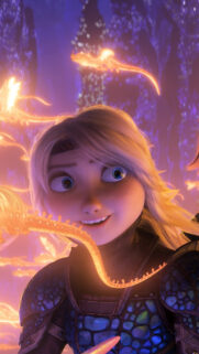 Astrid Hofferson with Glowing Dragons Mobile Wallpaper